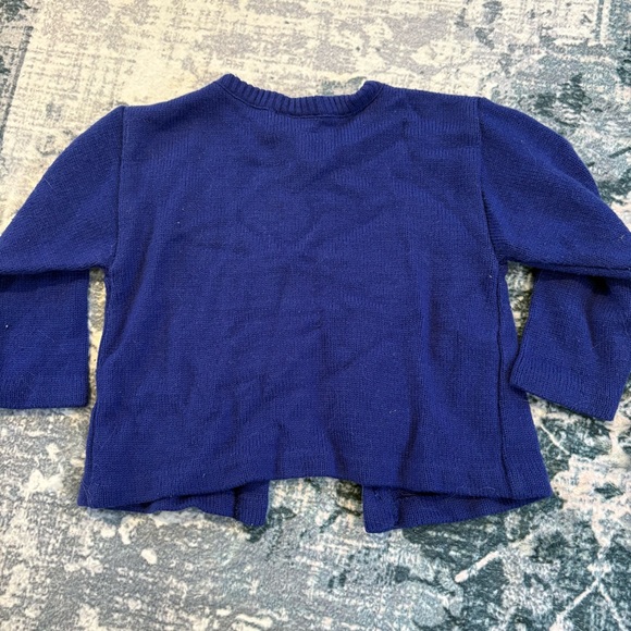 Vintage 90’s Baby Togs Blue Knit Sunflower Cardigan Sweater Size 24M - Picture 5 of 5